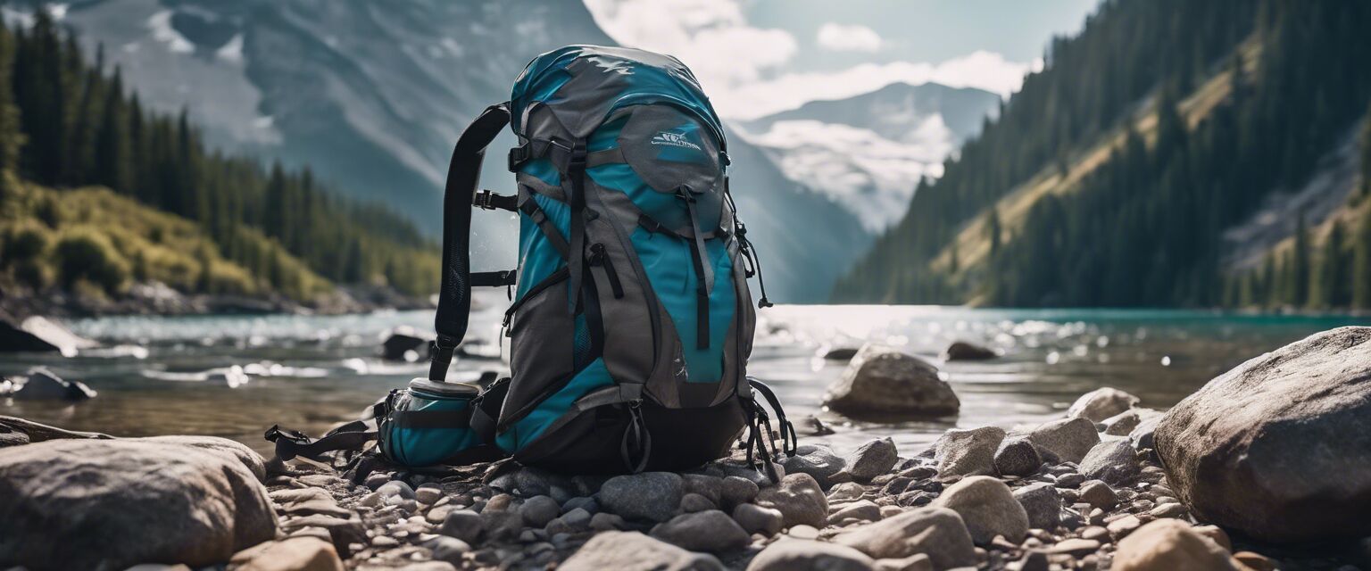 Hydration pack in the outdoors